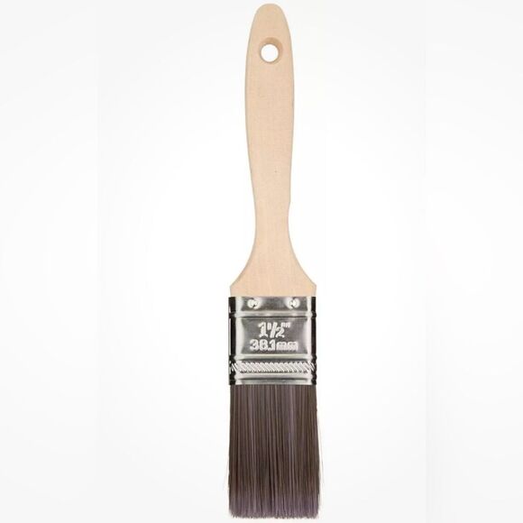 🤯5/$20🤯 Amazon Basics Flat Edge Master Pro Paint Brush 1.5” Wood NWT - Picture 2 of 4
